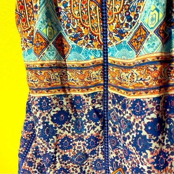 Collective CONCEPTS Spaghetti Strap Boho Summer Blouse Crochet Detail Festival S - Picture 5 of 13